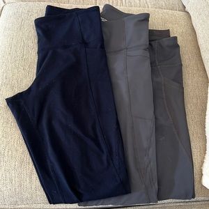 Old Navy leggings medium Tall Gray and Navy